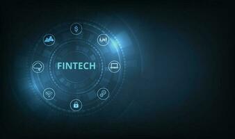 Fintech Financial technology concept. vector