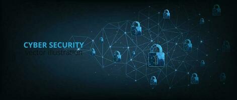 Cyber security background. vector