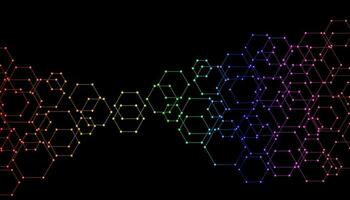 Rainbow Hexagon background. vector