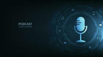 Podcast vector concept.