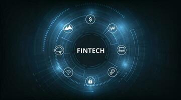 concepto de financiero tecnología, banca y dinero transacción. vector