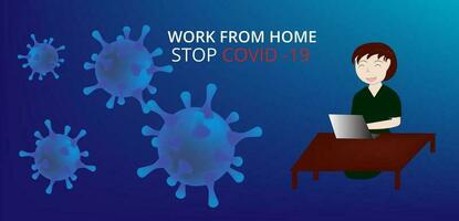 Work from home concept vector