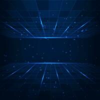 Dark blue technology background. vector