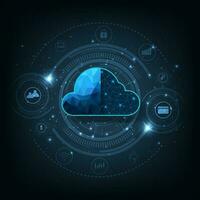 Technology Cloud computing concept. vector