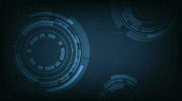 Futuristic circular digital vector technology background.