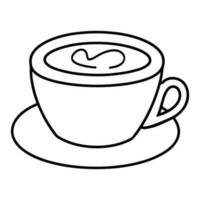 Coffee cup. Saucer and cup of coffee icon vector