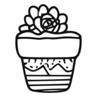 Cacti and succulents, cactus icon vector