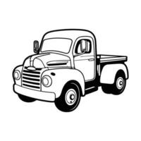 Farm Truck, Vintage Pickup Truck, old farm truck decor vector