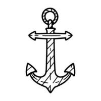 sea anchor, anchor element icon. vector