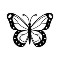 butterfly silhouette illustration, butterfly icon. vector