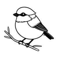 Chickadee icon, Simple illustration of Chickadee icon, bird glyph icon. vector