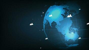 Global social network. vector