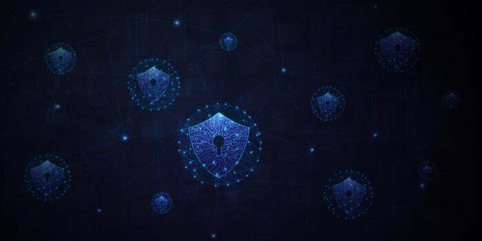 Protection computer network concept. vector