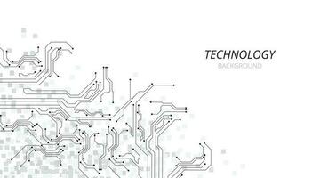 tecnología negro circuito diagrama en blanco antecedentes. vector