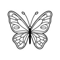 butterfly silhouette illustration, butterfly icon. vector