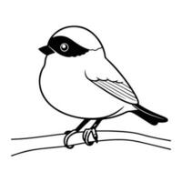 Chickadee icon, Simple illustration of Chickadee icon, bird glyph icon. vector