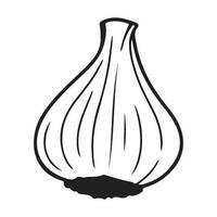 garlic bulb, garlic icon, vegetable for cooking and seasoning vector