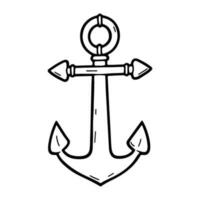 sea anchor, anchor element icon. vector