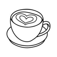 Coffee cup. Saucer and cup of coffee icon vector