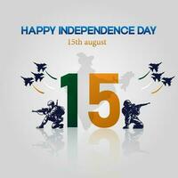 vector India Independence day 15th august  social media post template,