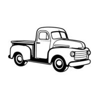 Farm Truck, Vintage Pickup Truck, old farm truck decor vector