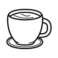 café taza. platillo y taza de café icono vector