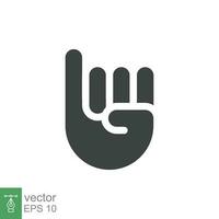 Promise glyph icon. Simple solid style. Finger, gesture, little, communication concept. Black and white symbol. Vector illustration isolated on white background. EPS 10