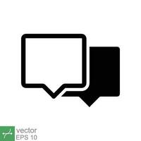 Bubble speech icon. Simple flat style. Talk, dialogue, chat, balloon, support, quote, conversation, communication concept. Vector illustration isolated on white background. EPS 10.