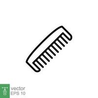 Comb icon. Simple outline style. Hair stylist tool, barber comb, fashion, beauty, hairstyle brush concept. Thin line symbol. Vector illustration isolated on white background. EPS 10.