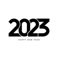 Happy New Year 2023 logo text design. Cover of business diary for 2023 with wishes. Brochure design template, card, banner. Vector illustration. Isolated on white background. EPS 10