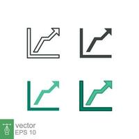 Level icon. Simple outline, solid, flat style. Up, next, pictogram, power, arrow, battery, button, game, step, volume, business concept. Vector design illustration isolated on white background. EPS 10