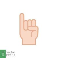 Promise icon. Simple flat, filled outline style. Finger, gesture, little, communication concept. Color symbol. Vector illustration isolated on white background. EPS 10