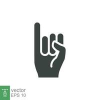 Promise glyph icon. Simple solid style. Finger, gesture, little, communication concept. Black and white symbol. Vector illustration isolated on white background. EPS 10