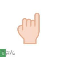 Promise icon. Simple flat, filled outline style. Finger, gesture, little, communication concept. Color symbol. Vector illustration isolated on white background. EPS 10