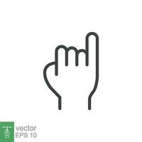 Promise line icon. Simple outline style. Finger, gesture, little, communication concept. Black and white symbol. Vector illustration isolated on white background. EPS 10