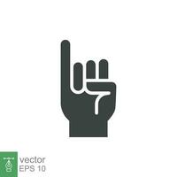 Promise glyph icon. Simple solid style. Finger, gesture, little, communication concept. Black and white symbol. Vector illustration isolated on white background. EPS 10