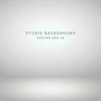 Grey and white gradient background. Studio room concept, template mock up for display of content. Abstract gray glow backdrop wall display. Simple modern plain space for photo product. Vector EPS 10