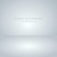 Grey and white gradient background. Studio room concept, template mock up for display of content. Abstract gray glow backdrop wall display. Simple modern plain space for photo product. Vector EPS 10