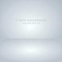 Grey and white gradient background. Studio room concept, template mock up for display of content. Abstract gray glow backdrop wall display. Simple modern plain space for photo product. Vector EPS 10