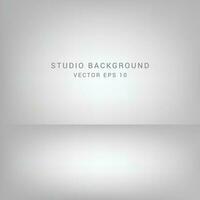 Grey and white gradient background. Studio room concept, template mock up for display of content. Abstract gray glow backdrop wall display. Simple modern plain space for photo product. Vector EPS 10