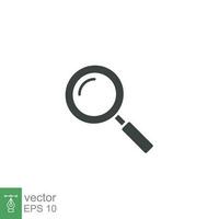 Magnifying glass glyph icon. Simple solid style. vector sign, linear pictogram isolated on white background. Logo illustration design. EPS 10.