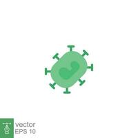 Monkeypox virus symptoms icon. Pox virus. Simple flat style symbol. Vector illustration isolated on white background. EPS 10.