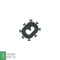 Monkeypox virus symptoms icon. Pox virus. Simple solid style symbol. Glyph vector illustration isolated on white background. EPS 10.