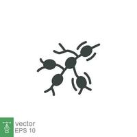 Monkeypox virus symptoms icon. Swollen lymph nodes. Simple solid style symbol. Glyph vector illustration isolated on white background. EPS 10.