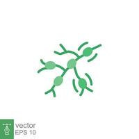 Monkeypox virus symptoms icon. Swollen lymph nodes. Simple flat style symbol. Vector illustration isolated on white background. EPS 10.