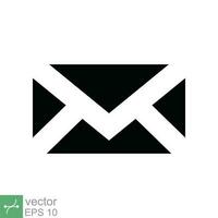 Email icon. Simple flat style. Envelope mail services, contacts message send letter, mailbox concept. Vector illustration isolated on white background. EPS 10.