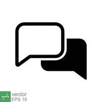 Bubble speech icon. Simple flat style. Talk, dialogue, chat, balloon, support, quote, conversation, communication concept. Vector illustration isolated on white background. EPS 10.