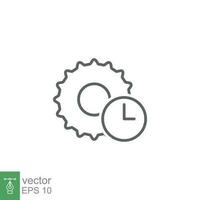 Business efficiency line icon. Simple outline style symbol. Vector illustration isolated on white background. EPS 10.