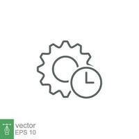 Business efficiency line icon. Simple outline style symbol. Vector illustration isolated on white background. EPS 10.