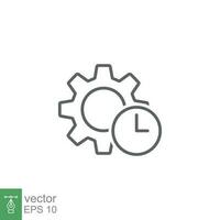 Business efficiency line icon. Simple outline style symbol. Vector illustration isolated on white background. EPS 10.